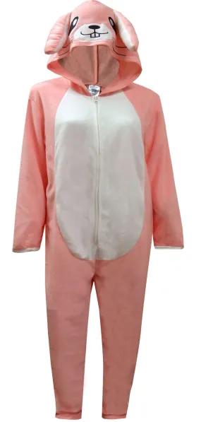 Adorable Pink Bunny Hooded Onesie Pajama