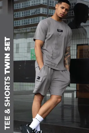 Hampden T-Shirt & Short Set - Dark Grey