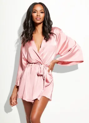 Helena Satin Charmeuse Short Robe