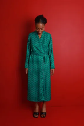 Mulberry Silk Robe - Kerala Green