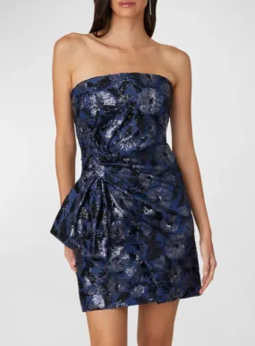 Shoshanna Strapless Sequin Denim Mini Dress