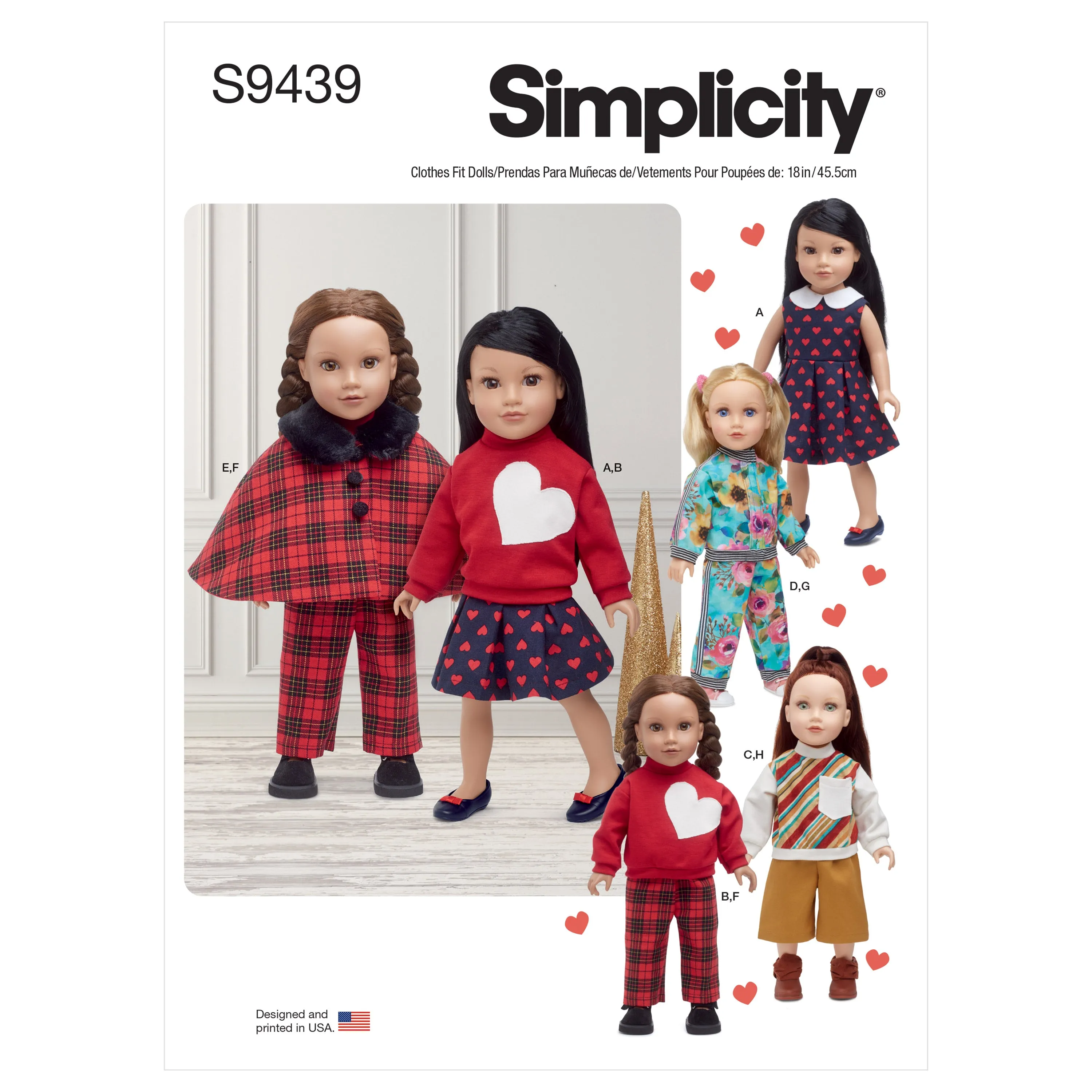 Simplicity Pattern S9439 18" Doll Clothes