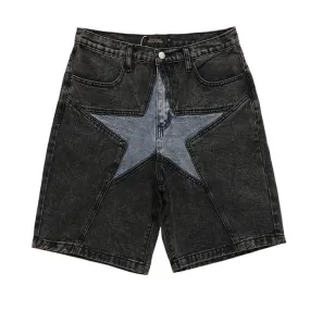 Skater Girl Star Denim Shorts