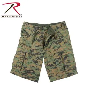 Vintage Camo Paratrooper Cargo Shorts