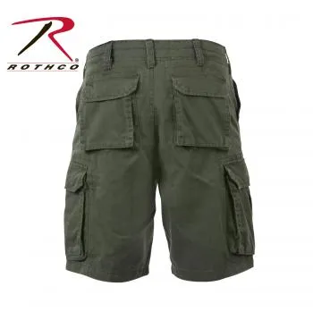 Vintage Style Solid Paratrooper Cargo Shorts