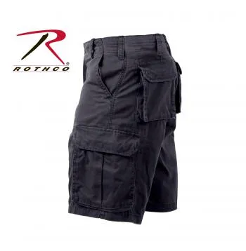 Vintage Style Solid Paratrooper Cargo Shorts