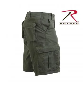 Vintage Style Solid Paratrooper Cargo Shorts