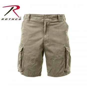 Vintage Style Solid Paratrooper Cargo Shorts